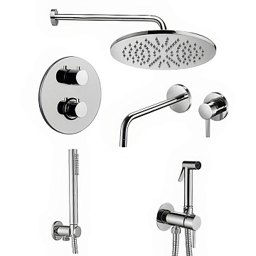 Комплект для ванной Paffoni Light KITZLIQ018CR006 С ВНУТРЕННЕЙ ЧАСТЬЮ, хром
