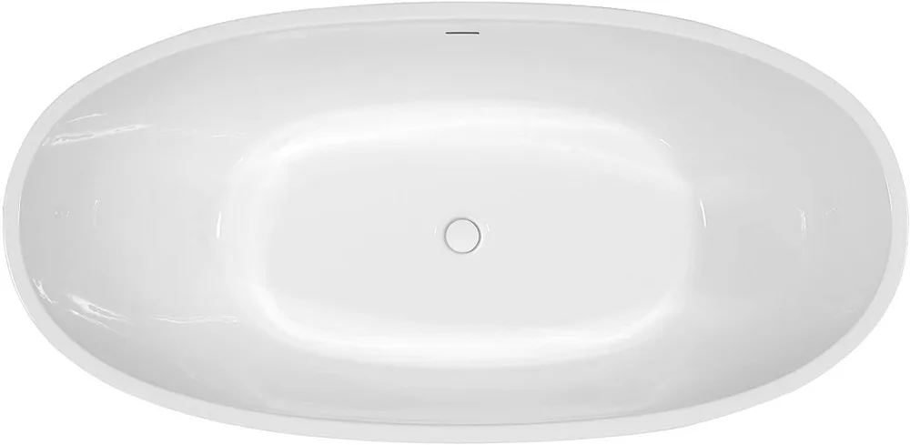 Акриловая ванна Abber AB9207 165x80 см, отдельностоящая, белая, овальная, с каркасом, со сливом-пере Sancos — официальный сайт