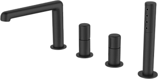 Смеситель на борт ванны BelBagno Uno BVD4-NERO, черный матовый