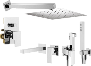 Комплект для ванной Plumberia Selection Tag KITTG15CR220 С ВНУТРЕННЕЙ ЧАСТЬЮ, хром