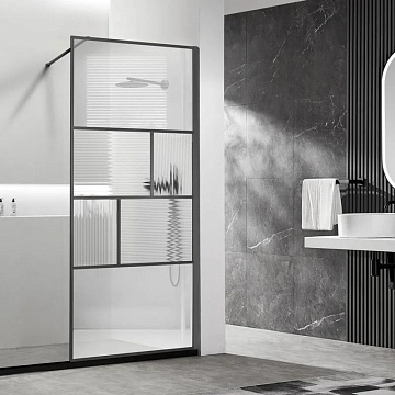 Душевая перегородка Vincea Walk-in HP Art VSW-1HC800CFGM 80 см, профиль вороненая сталь, стекло проз