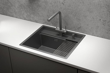 Мойка кухонная Granula Kitchen Space 6051, графит матовый