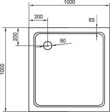 Поддон для душа Cezares Tray SMC TRAY-M-A-100-35-W 100x100