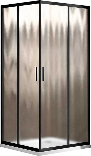Душевой уголок Vincea Garda VSS-1G900CHB 90x90, профиль чёрный, стекло шиншилла