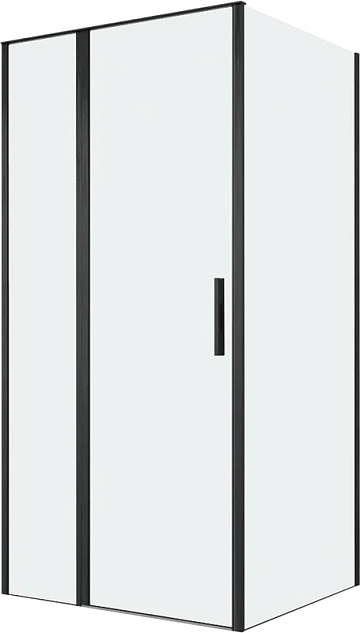 Душевой уголок Allen Brau Priority 100x90, профиль черный браш, стекло прозрачное