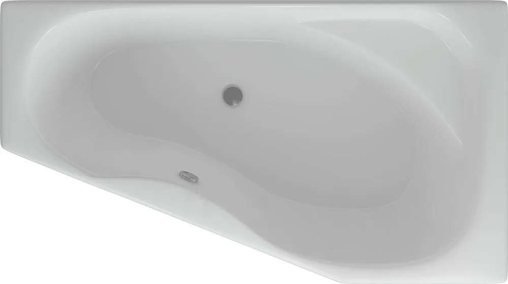 Акриловая ванна AQUATEK Медея MED180-0000038 R 170x95 см, угловая, правая, пристенная, белая Sancos — официальный сайт