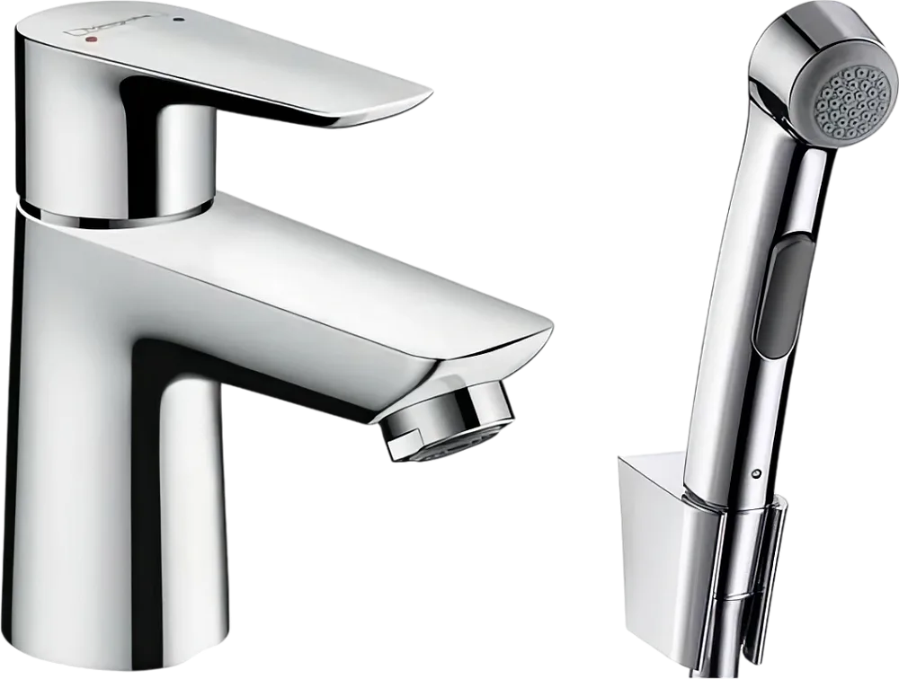 Смеситель для раковины Hansgrohe Talis E 71729000 с гигиеническим душем, с донным клапаном Push-Open Sancos — официальный сайт