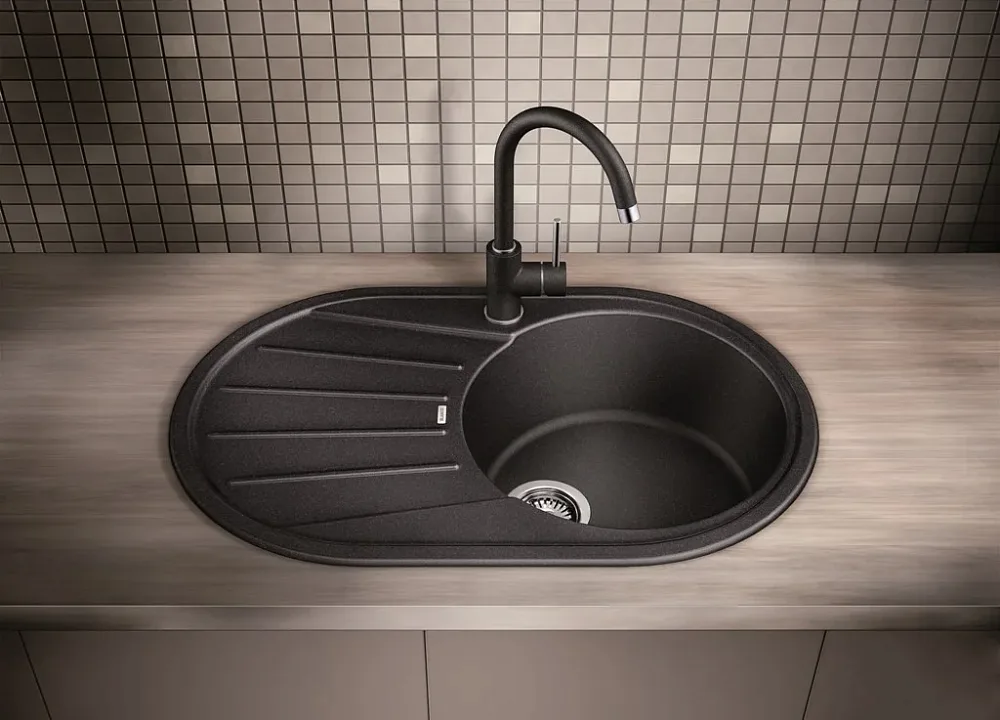 Смеситель для кухни Blanco Mida Silgranit 524202 (519415) черный Sancos — официальный сайт