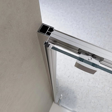 Душевая дверь в нишу BelBagno Luce BF-1-120-C-Cr профиль хром, стекло прозрачное