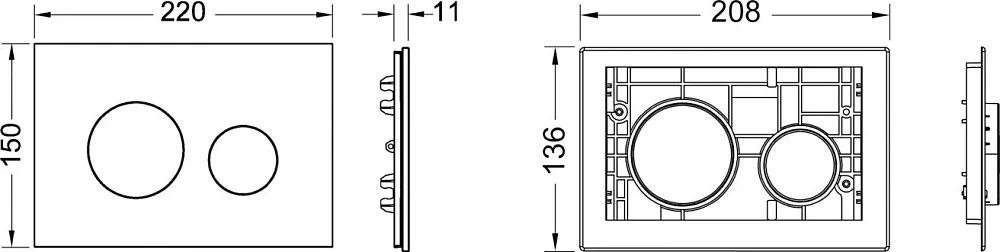 Кнопка смыва TECE Loop Modular 9240664 кнопка белая антибактериальная, стекло на выбор Sancos — официальный сайт