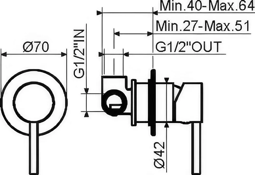 Встраиваемый смеситель Plumberia Selection Ixo KITXO1135RS С ВНУТРЕННЕЙ ЧАСТЬЮ, бра Sancos — официальный сайт