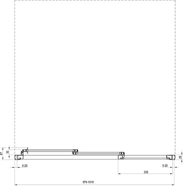 Душевая дверь в нишу Ravak Supernova ASDP3-100 Pearl, 200, профиль белый