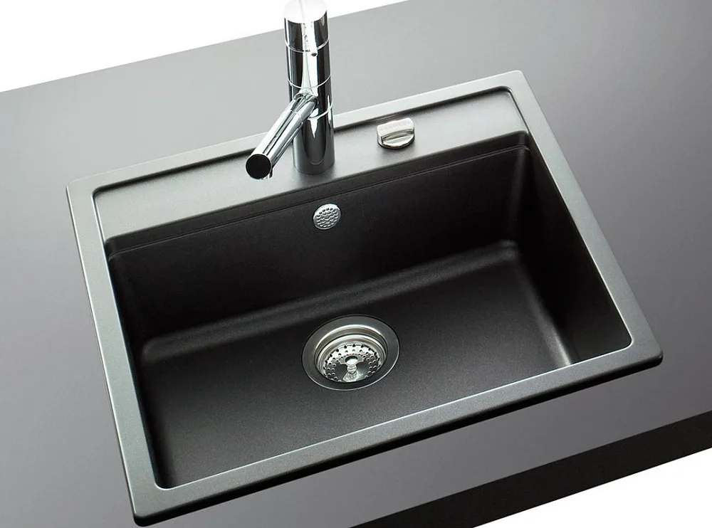 Мойка кухонная Schock Nemo 60 (N-100) Cristalite оникс Sancos — официальный сайт