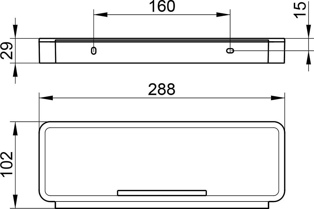 Полка Keuco Plan 14959 хром, черная