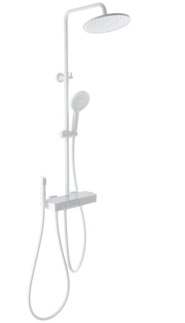 Душевая стойка Wonzon & Woghand MUSE Forte WW-B3580-MW, с гигиеническим душем, матовая белая
