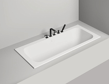 Ванна из искусственного камня Salini Orlanda Axis 190x80 см, встраиваемая, белая, на ножках