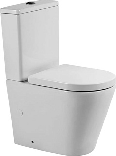Унитаз-компакт напольный BelBagno Flay-r BB2149CP-TOR BB105SC с микролифтом, безободковый, белый
