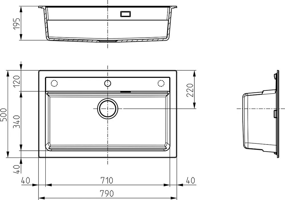 Мойка кухонная Alveus Atrox Granital 40 concrete Sancos — официальный сайт