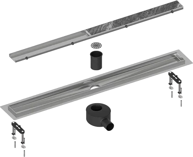 Душевой трап (лоток) Timo Drain Systems DS230206/01 600 двусторонняя панель plate под плитку, сатин Sancos — Оригинал