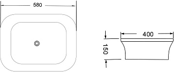 Накладная раковина Vincea VBS-204 58