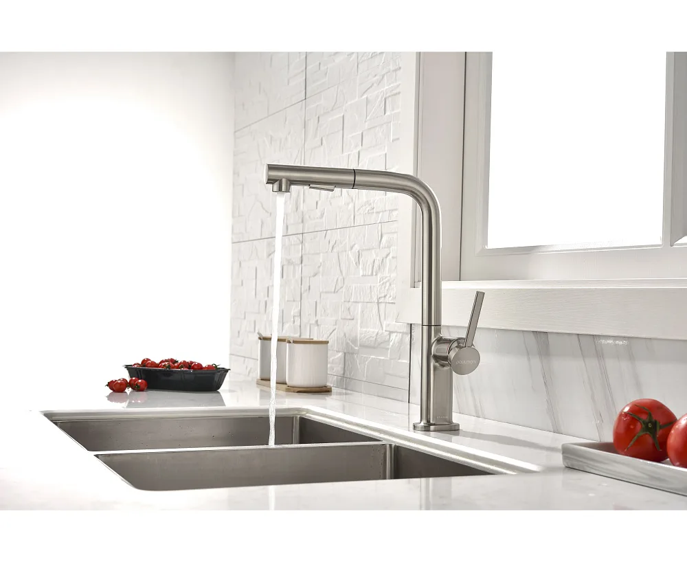 Смеситель для кухни Paulmark Neo Ne214419-BS, брашированная сталь Sancos — официальный сайт