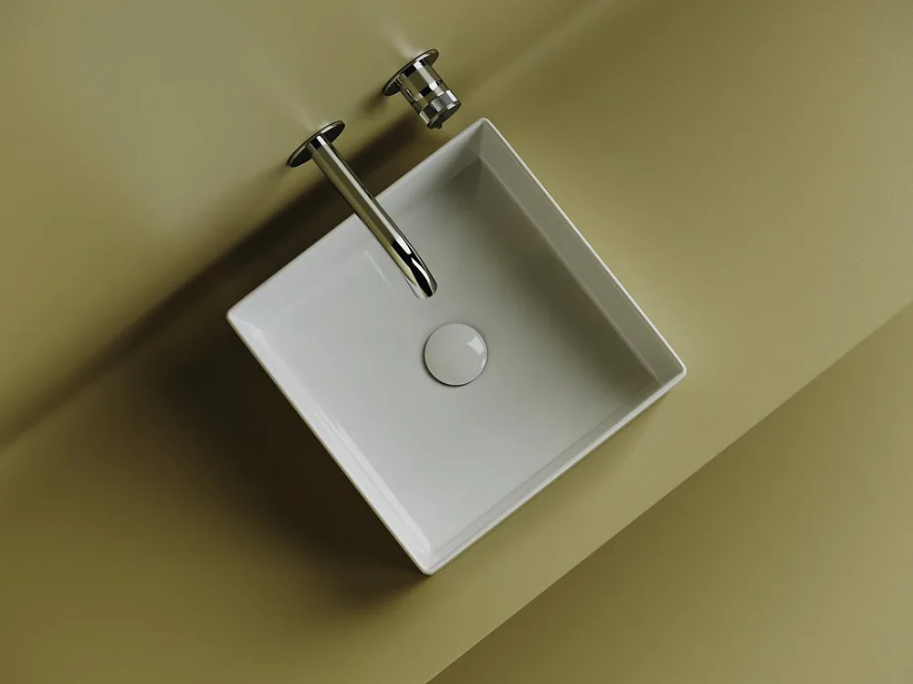 Накладная раковина Ceramicanova Element CN6068 белая глянцевая Sancos — официальный сайт