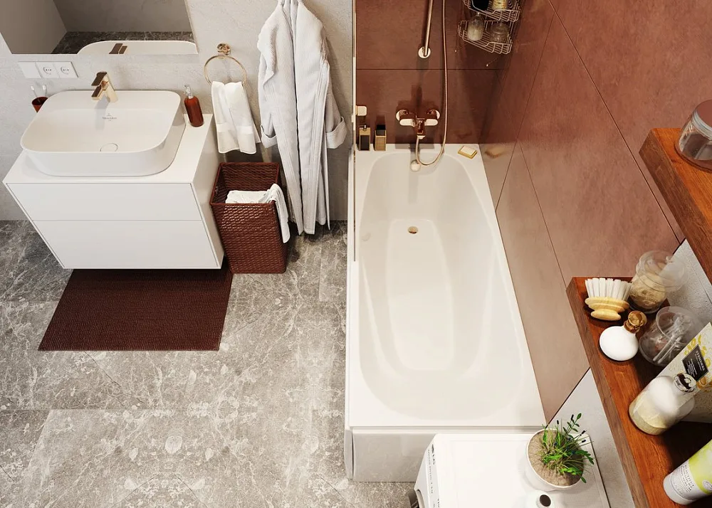 Акриловая ванна Vagnerplast Aronia 150x70 см, пристенная, белая Sancos — официальный сайт