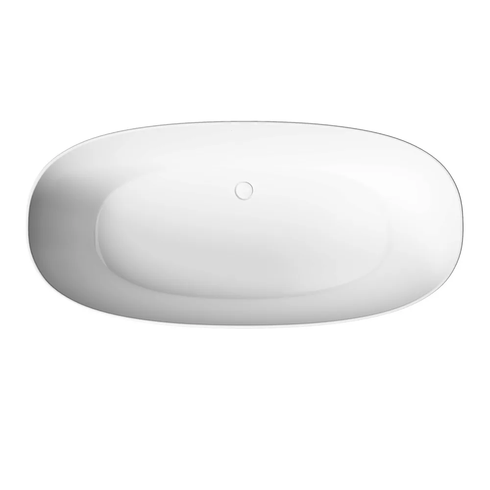 Акриловая ванна Sancos Oval FB21 170x80 см, отдельностоящая, белая, с каркасом, со сливом-переливом Sancos — официальный сайт