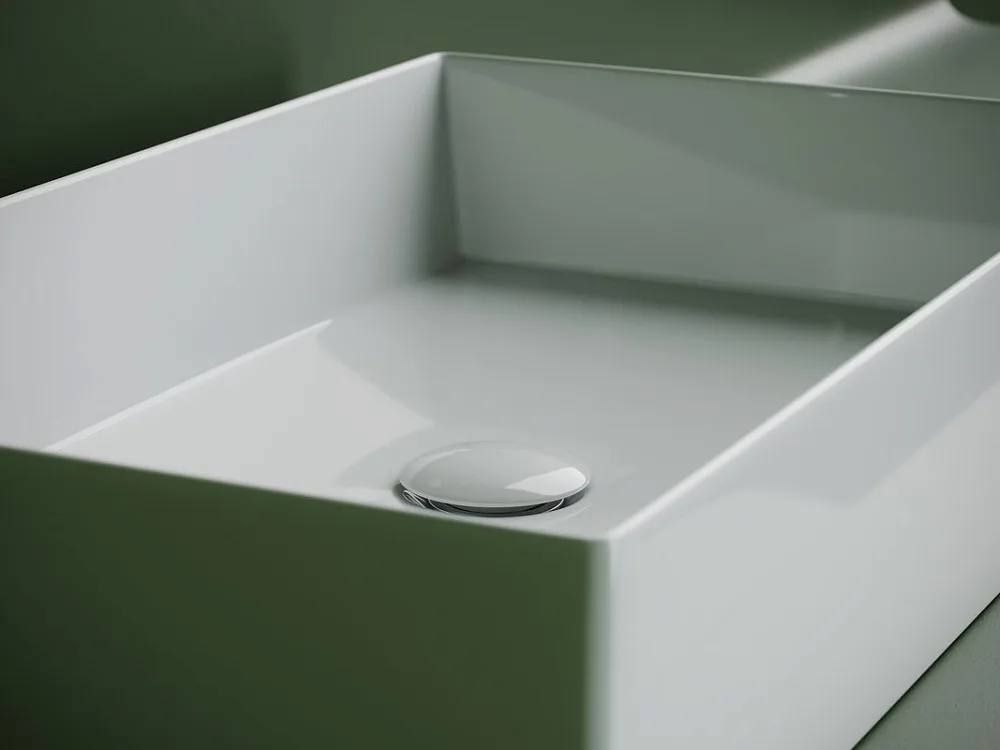Накладная раковина Ceramicanova Element CN6070 белая глянцевая Sancos — официальный сайт
