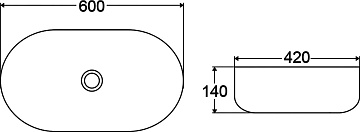 Накладная раковина BelBagno BB1084