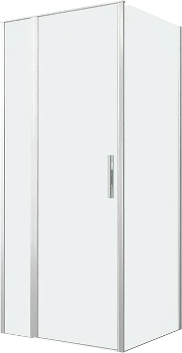 Душевой уголок Allen Brau Priority 90x80, профиль серебро браш, стекло прозрачное