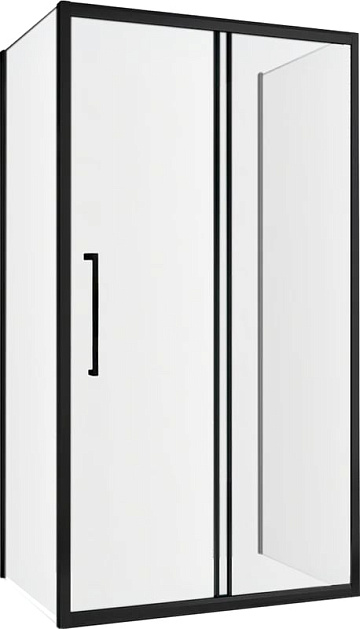 Душевой уголок Abber Schwarzer Diamant AG30120BMH-S100BM-S100BM 120x100, профиль черный, стекло мато