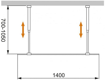 Душевая перегородка Cezares Liberta -L-2-140-C-NERO