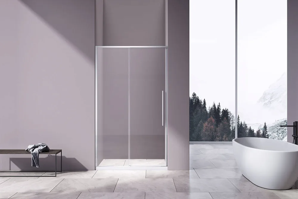 Душевая дверь в нишу Vincea Slim-N VDS-4SN100CL 100 см, профиль хром Sancos — официальный сайт