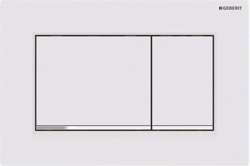 Кнопка смыва Geberit Sigma 30 115.883.JT.1 белая матовая, хром глянцевый