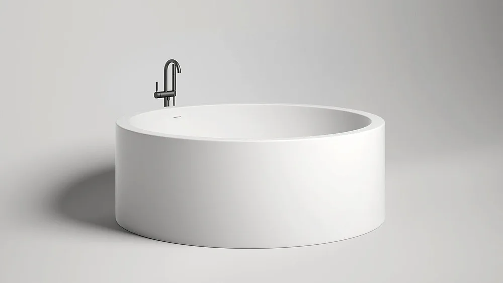 Ванна из искусственного камня Salini Isola S-Sense 200x200 см, отдельностоящая, белая, круглая, с до Sancos — официальный сайт