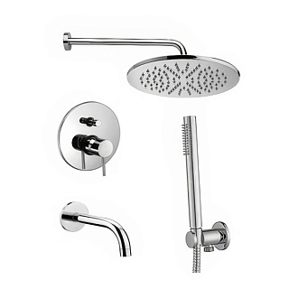 Душевой комплект Paffoni Light KITLIG019CR139, С ВНУТРЕННЕЙ ЧАСТЬЮ, хром