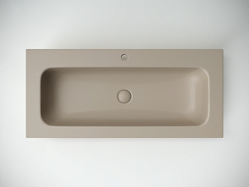 Мебельная раковина Ceramicanova Grace прямоугольная c отверстием под смеситель CN7013MC капучино