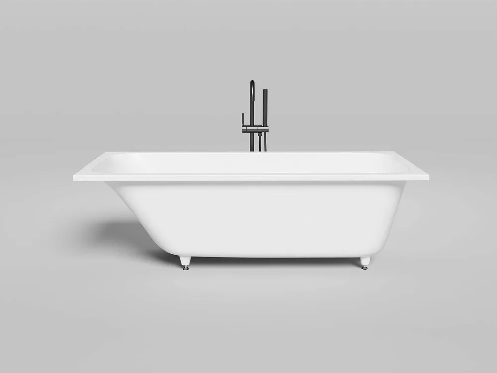 Ванна из искусственного камня Salini Orlanda Kit 170x70 см, встраиваемая, белая, со сливом-переливом Sancos — официальный сайт