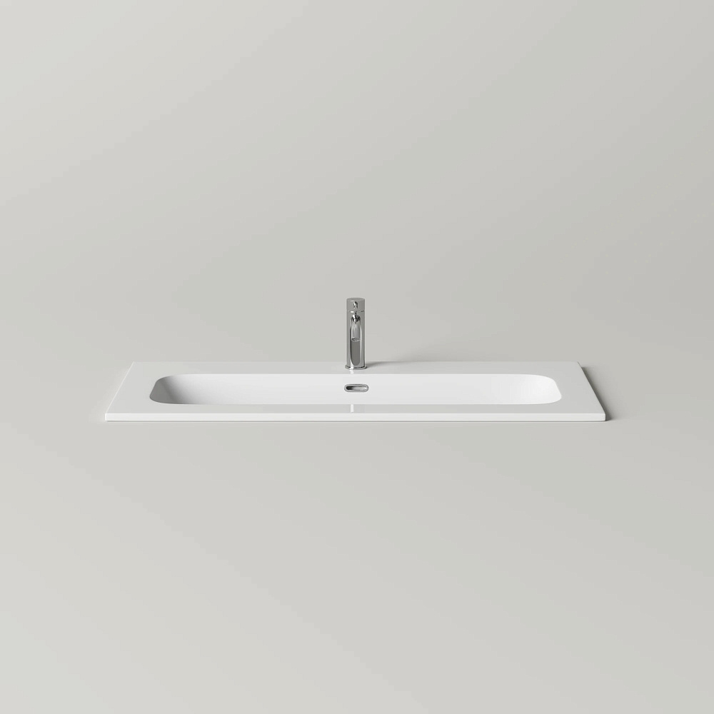 Мебельная раковина Ceramicanova Lucia с отверстием под смеситель 101 CN6097 белый