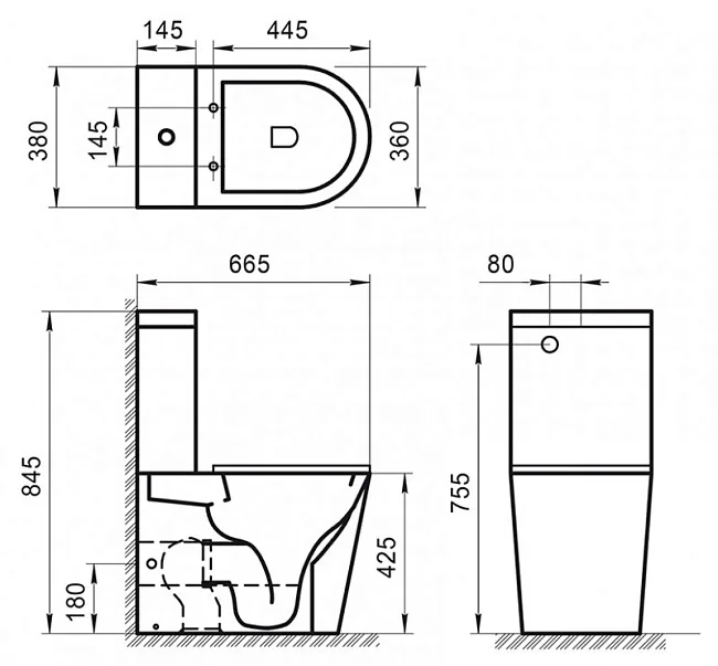 Бачок для унитаза BelBagno Sfera-r BB2141T Sancos — Оригинал