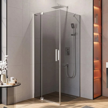 Душевой уголок Cezares Slider AH 1 80-80/90 Grigio Cr профиль хром, стекло серое