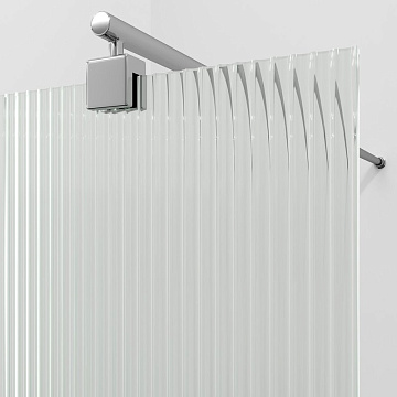 Душевая перегородка Wasserkraft Rur 30W 90 см, профиль хром, стекло рифленое