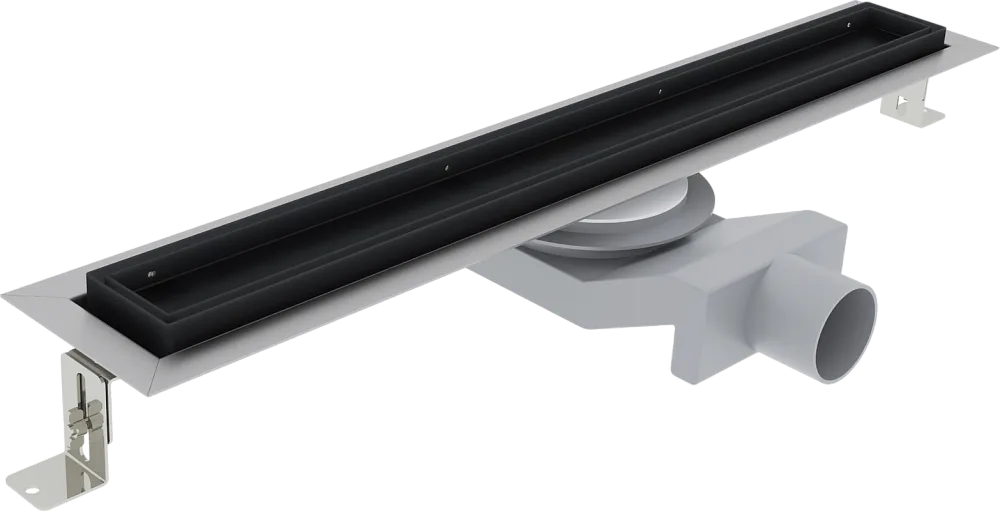 Душевой трап (лоток) Plumberia Selection PST In-Tile 70 см, черный матовый Sancos — официальный сайт