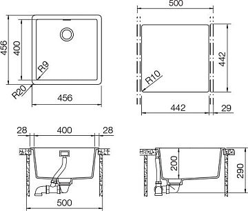 Мойка кухонная Schock Greenwich 700909 50 Cristadur пуро