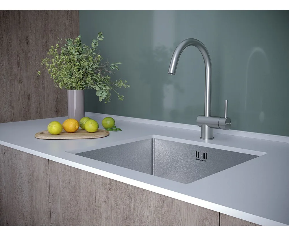Смеситель для кухни Paulmark BendBe212066-BS, брашированная сталь Sancos — официальный сайт