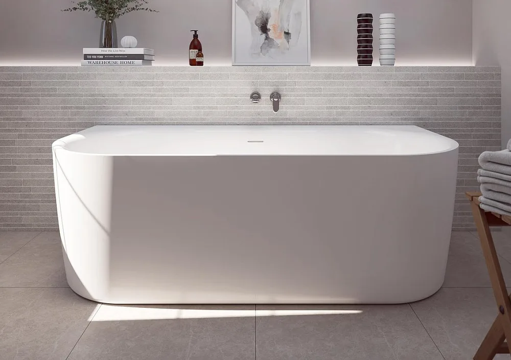Акриловая ванна Cezares Metauro METAURO-INT-Wall-180-80-60-W-MATT 180x80 см, пристенная, белая матов Sancos — официальный сайт