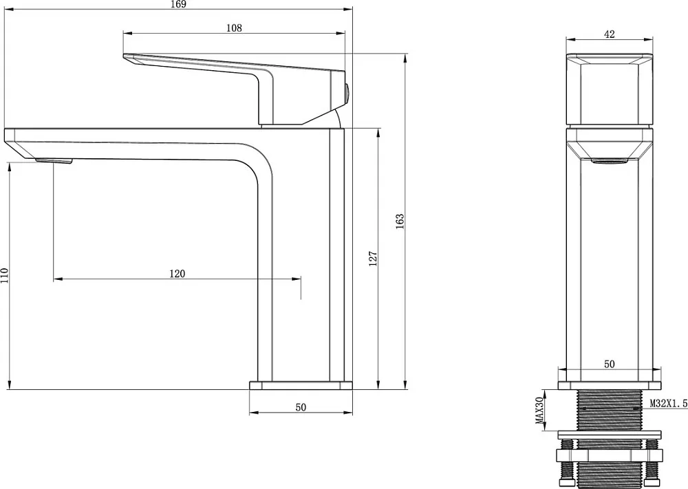 Смеситель для раковины Wonzon & Woghand WW-88139011-MB черный матовый Sancos — официальный сайт