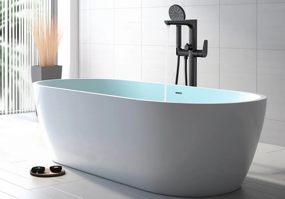 Напольный смеситель для ванны с душем AQUATEK Бетта AQ1145MB, С ВНУТРЕННЕЙ ЧАСТЬЮ, матовый черный Sancos — официальный сайт