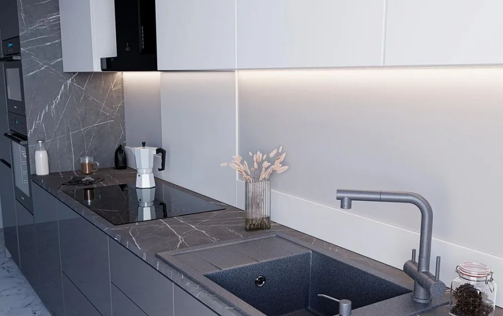 Мойка кухонная Emar Quartz EMQ-1780.Q, антрацит Sancos — официальный сайт